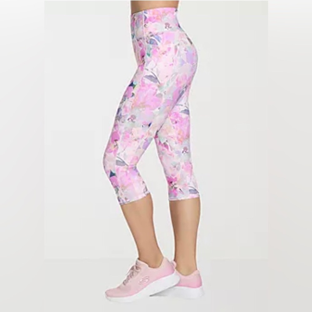 NEW Skechers GOWALK Seascape High Rise Floral Capri